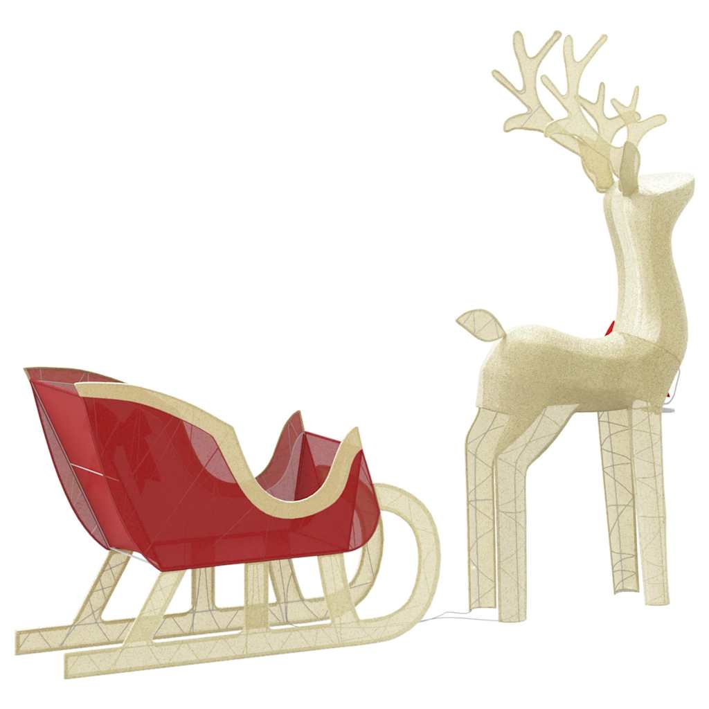 Christmas Decoration Reindeer And Sleigh 100 Leds