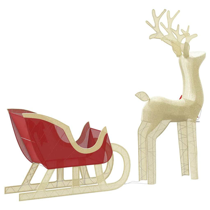 Christmas Decoration Reindeer And Sleigh 100 Leds