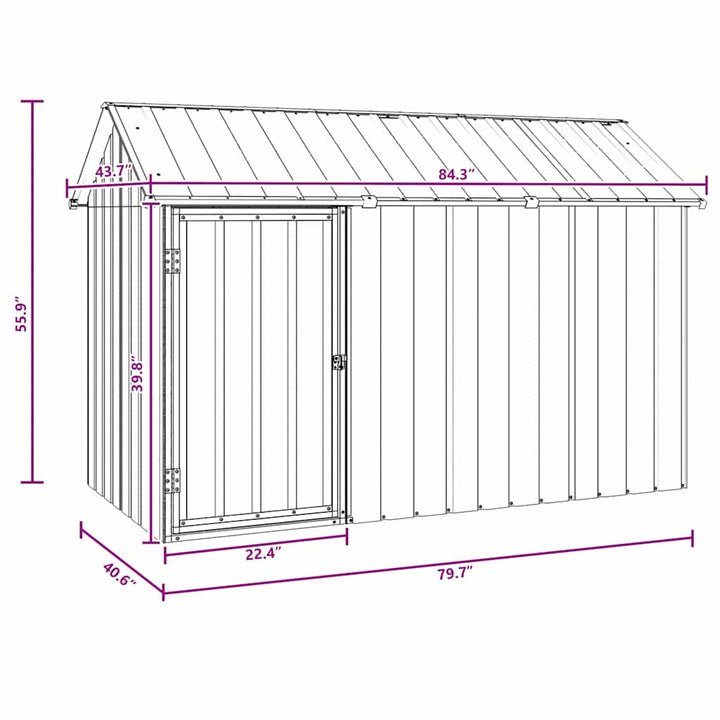 Bird Cage Anthracite 215 X 112 X 141 Cm Galvanised Steel