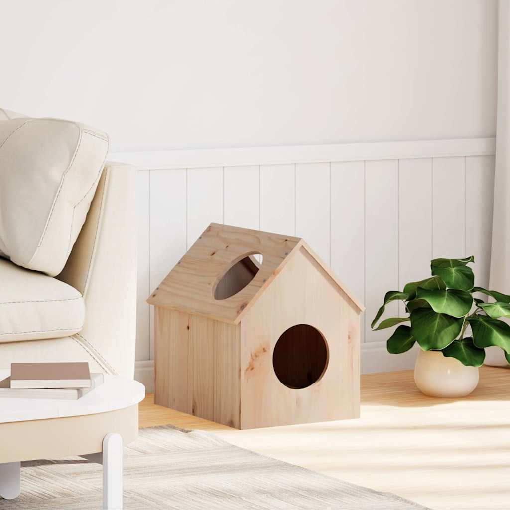 Cat House 41X50X50 Cm Solid Wood Pine