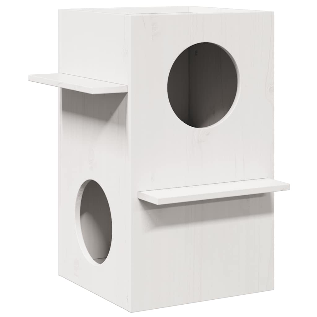 Cat House 43X43X60 Cm Solid Wood Pine