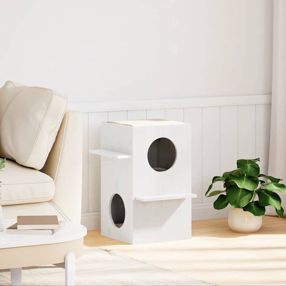 Cat House 43X43X60 Cm Solid Wood Pine