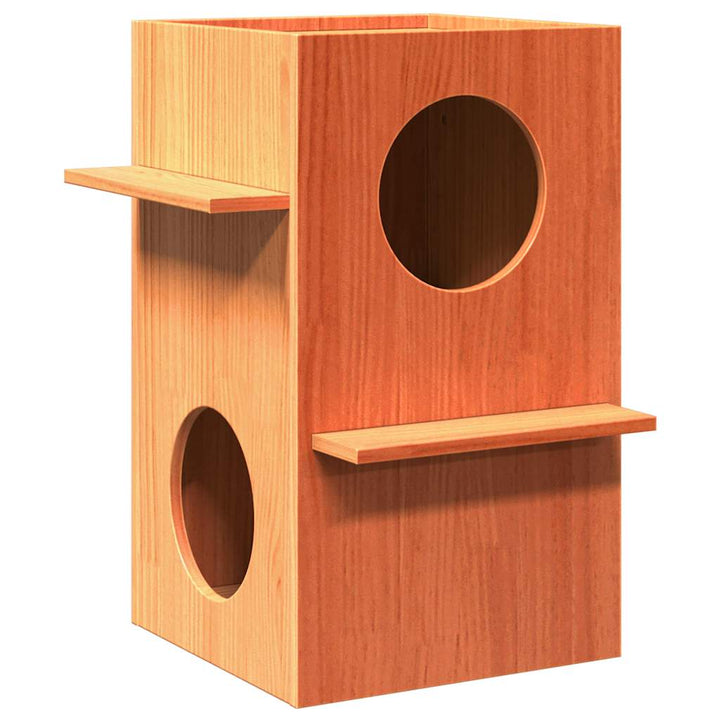 Cat House 43X43X60 Cm Solid Wood Pine