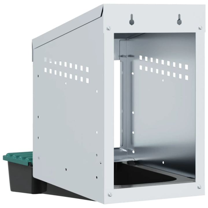 Chicken Nesting Box 1 Compartment Wall-Mounted Galvanised Steel