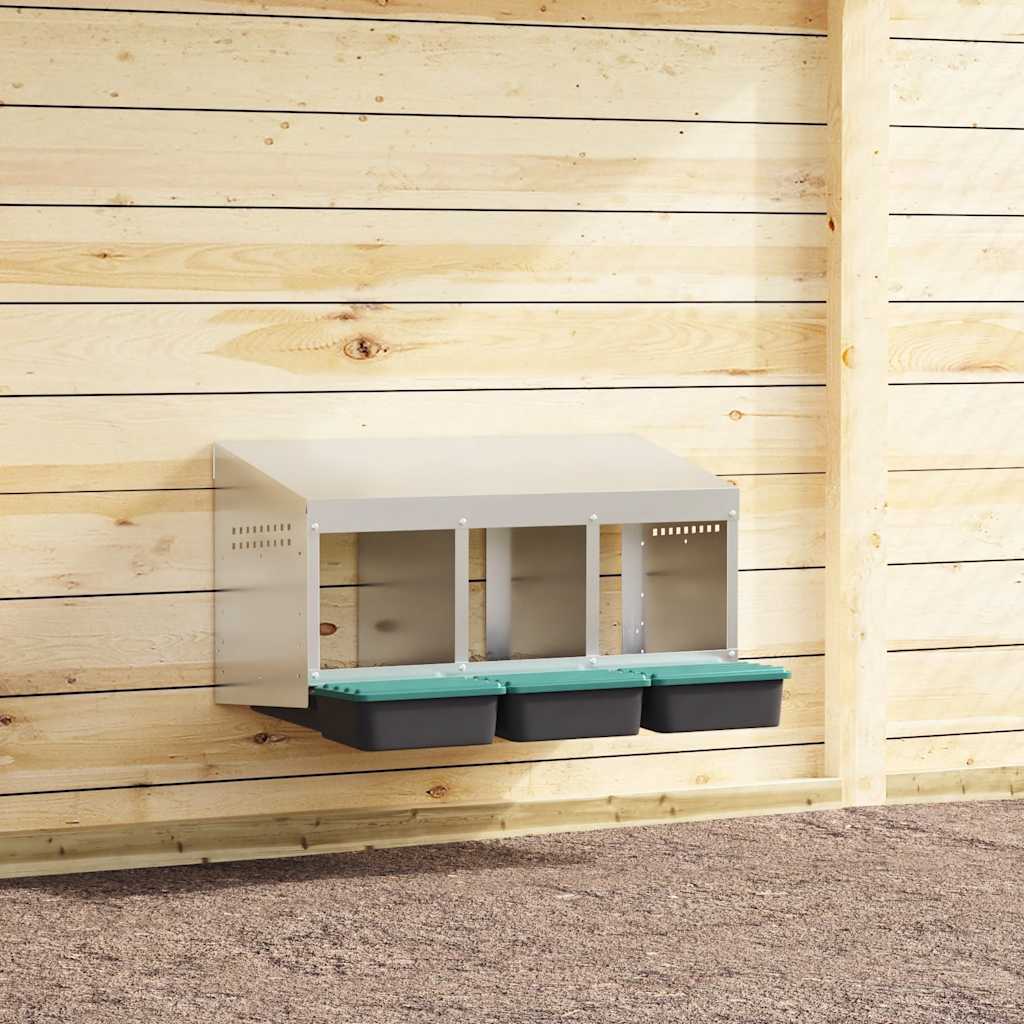 Chicken Nesting Box 1 Compartment Wall-Mounted Galvanised Steel