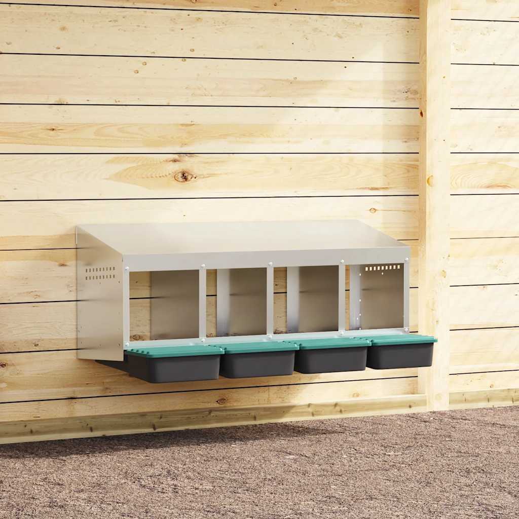 Chicken Nesting Box 1 Compartment Wall-Mounted Galvanised Steel