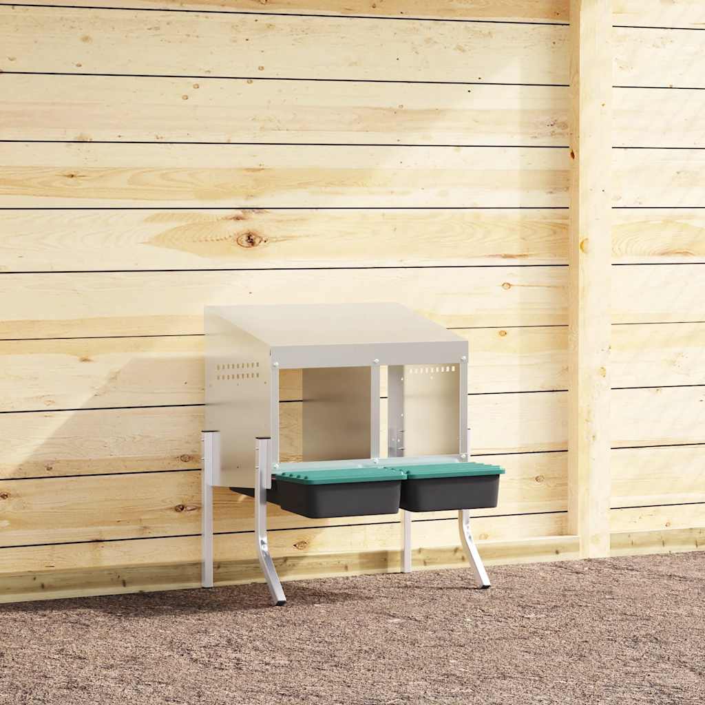 Chicken Nesting Box 1 Compartment With Legs Galvanised Steel