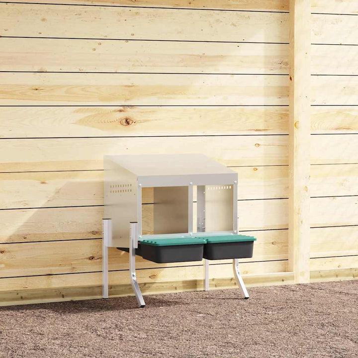 Chicken Nesting Box 1 Compartment With Legs Galvanised Steel