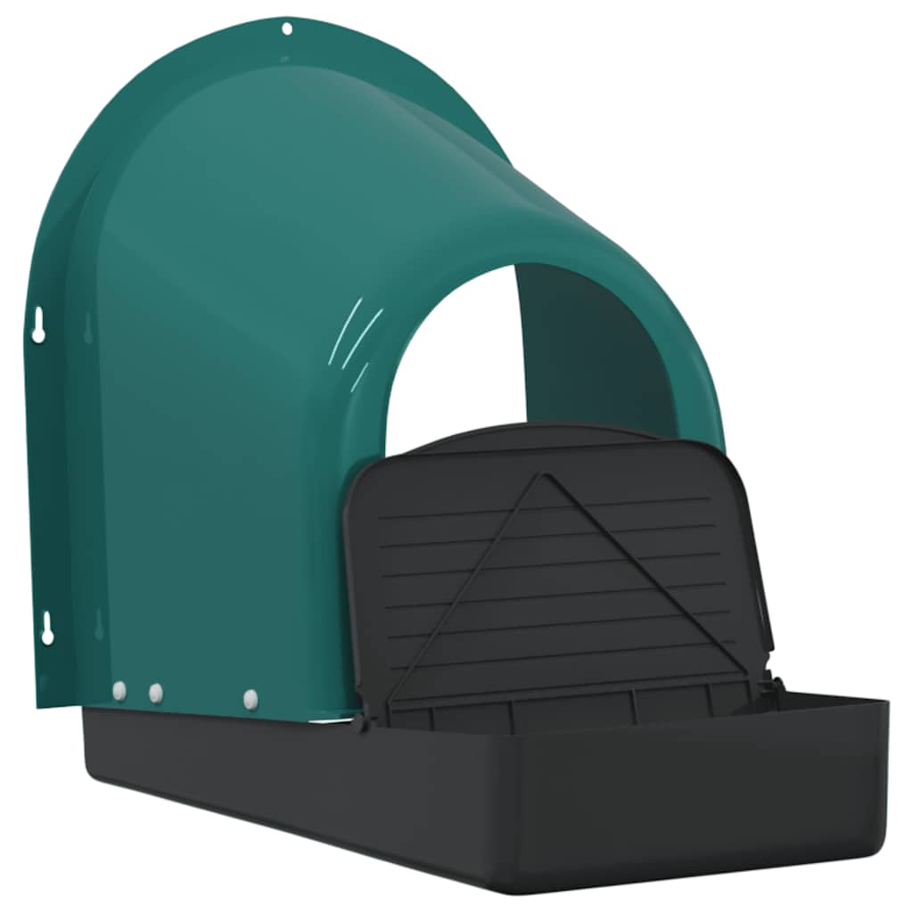 Chicken Nesting Boxes 4 Pcs Wall-Mounted Dark Green Plastic