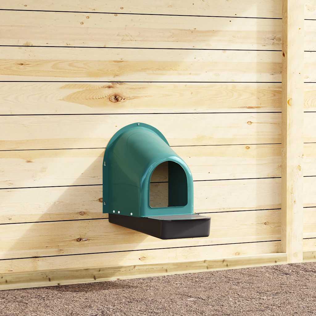 Chicken Nesting Boxes 4 Pcs Wall-Mounted Dark Green Plastic