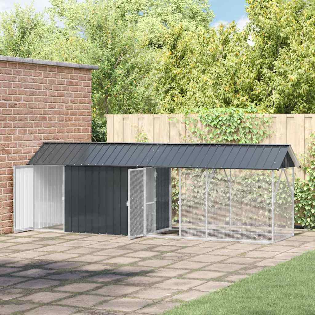 Bird Cage Anthracite 422 X 103 X 142 Cm Galvanised Steel