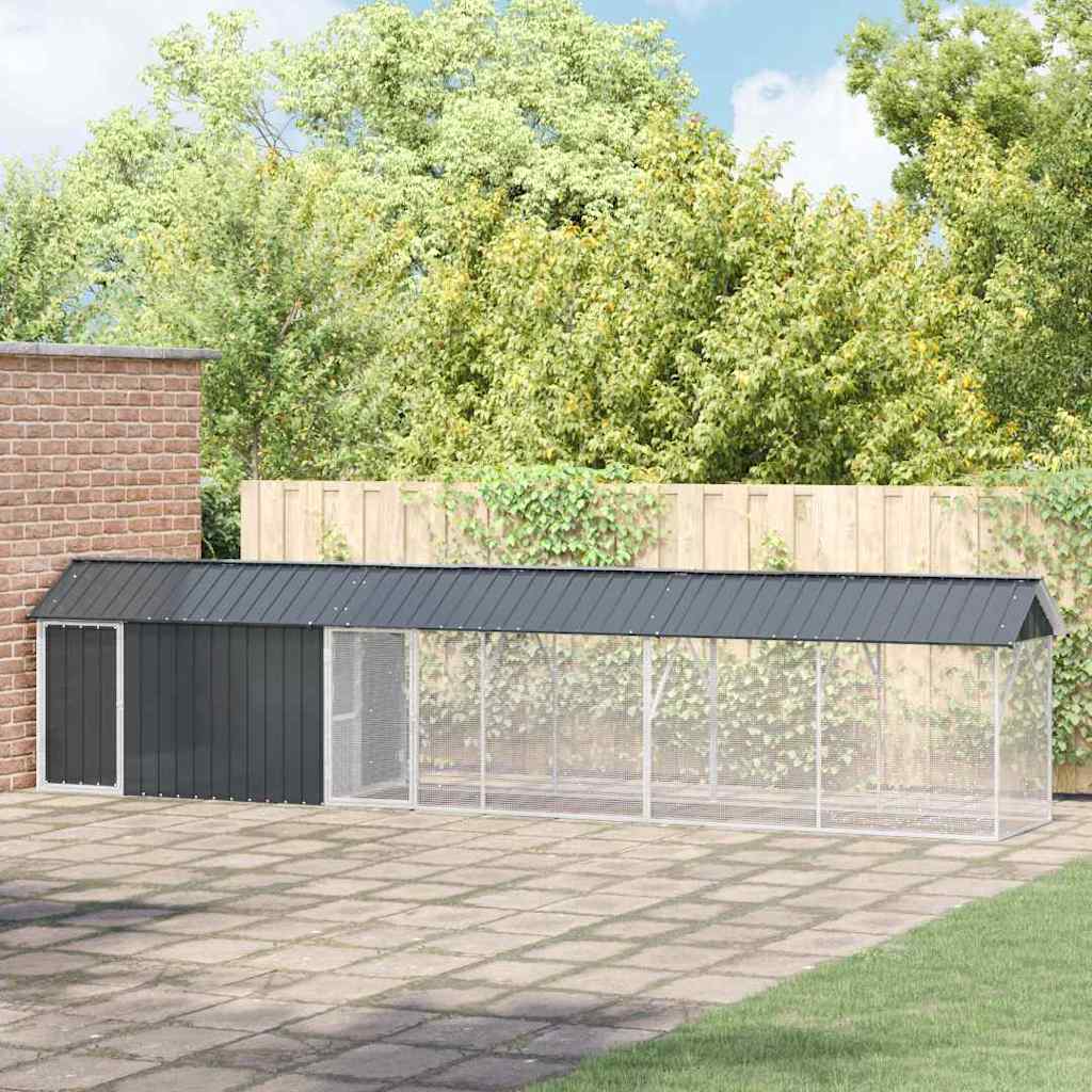 Bird Cage Anthracite 422 X 103 X 142 Cm Galvanised Steel