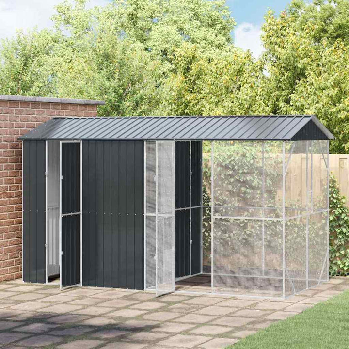 Bird Cage Anthracite 422 X 103 X 142 Cm Galvanised Steel
