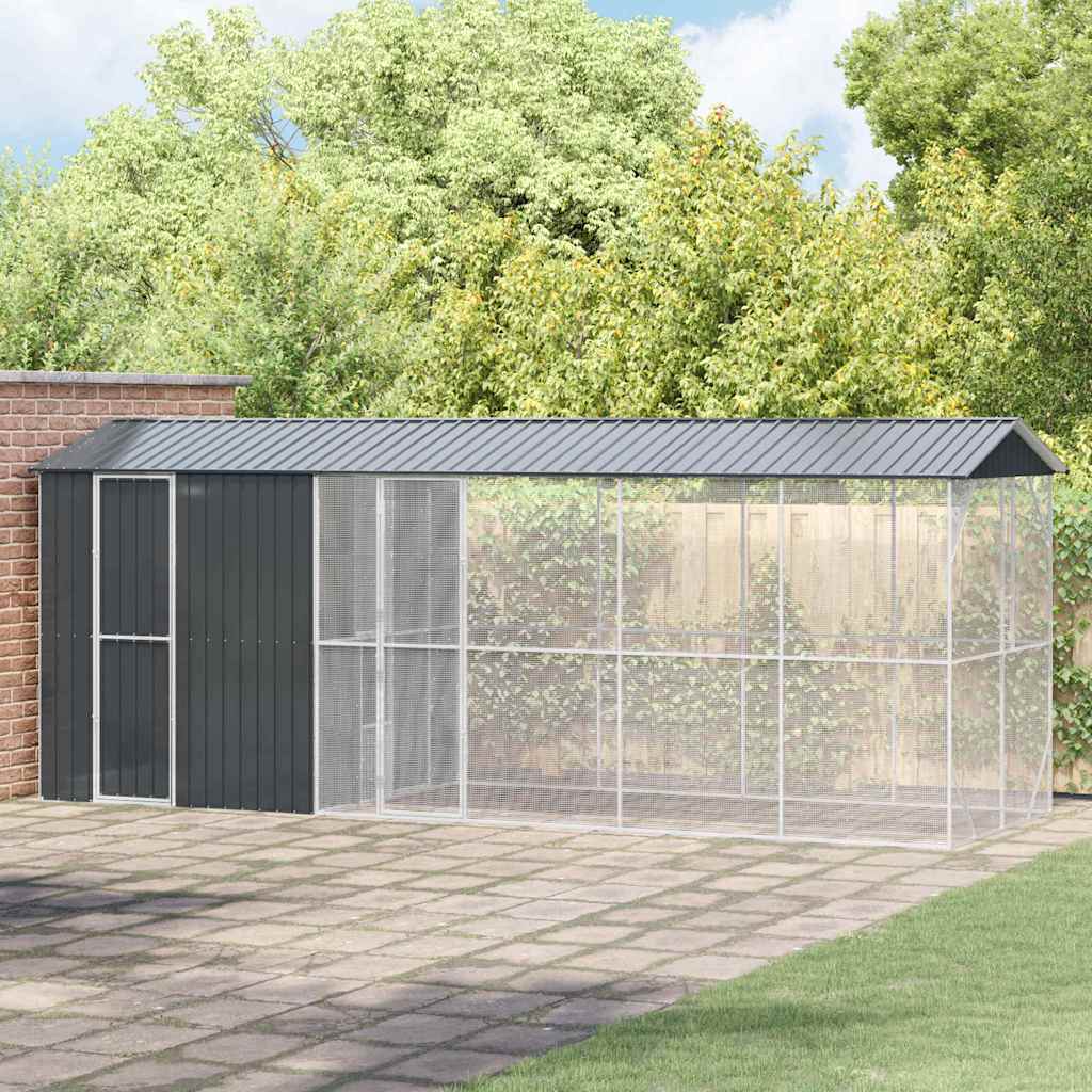 Bird Cage Anthracite 422 X 103 X 142 Cm Galvanised Steel
