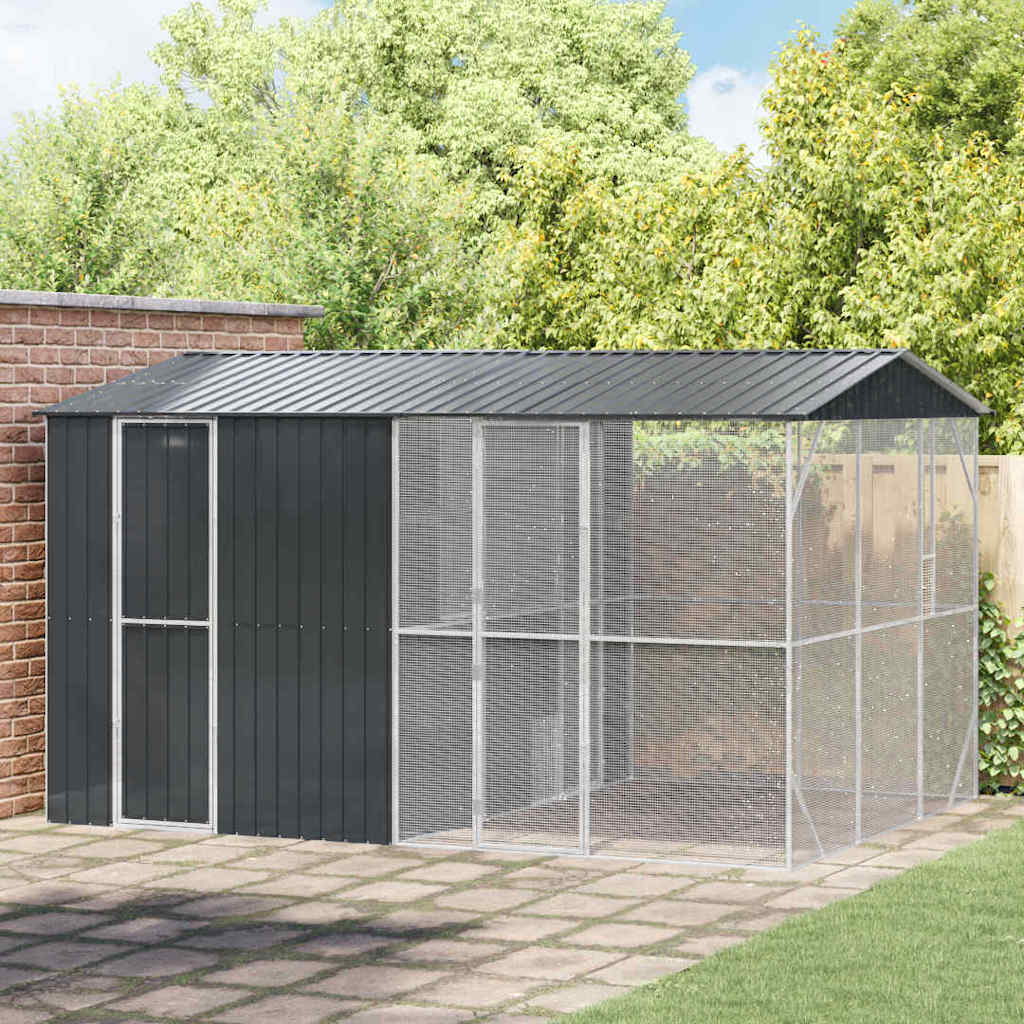 Bird Cage Anthracite 422 X 103 X 142 Cm Galvanised Steel