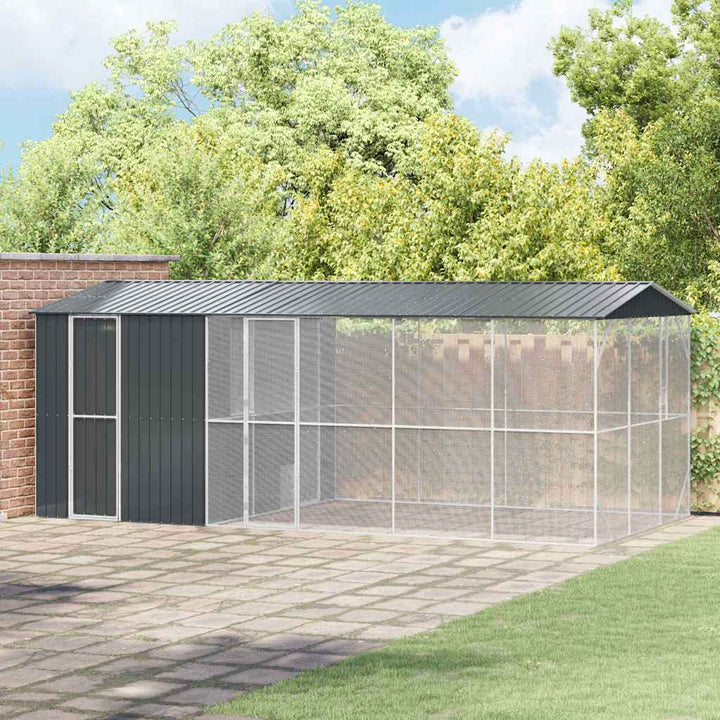 Bird Cage Anthracite 422 X 103 X 142 Cm Galvanised Steel