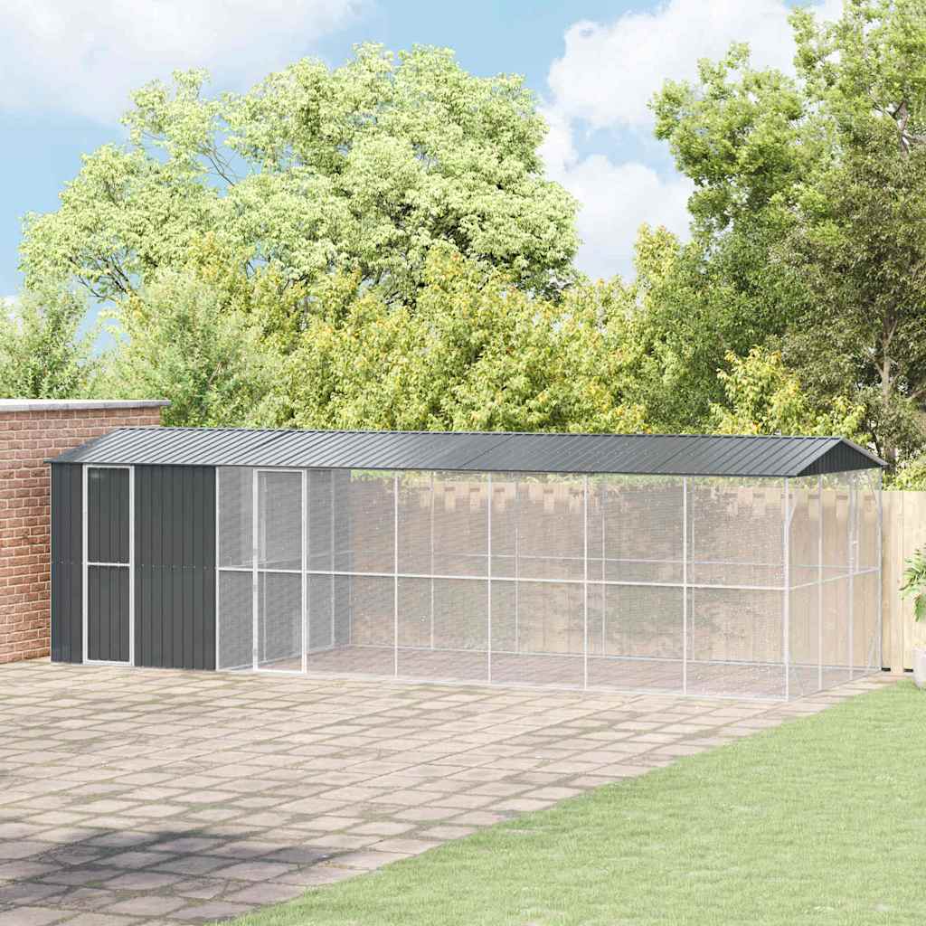 Bird Cage Anthracite 422 X 103 X 142 Cm Galvanised Steel