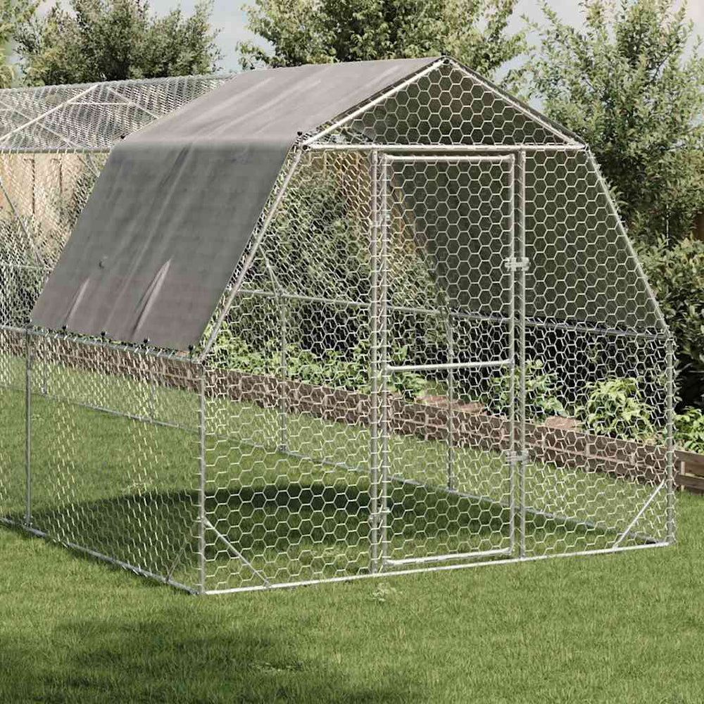 Chicken Run With Roof Galvanised Steel