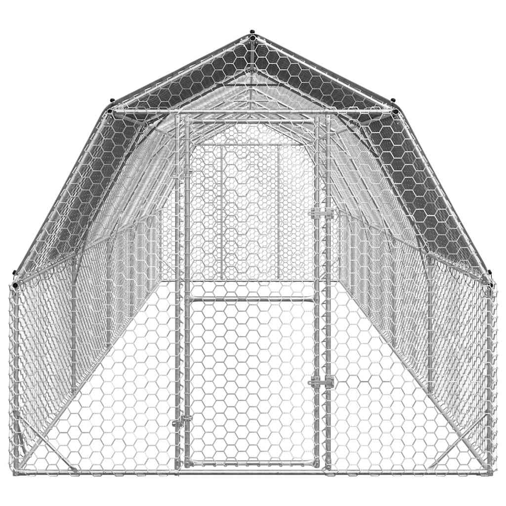 Chicken Run With Roof Galvanised Steel