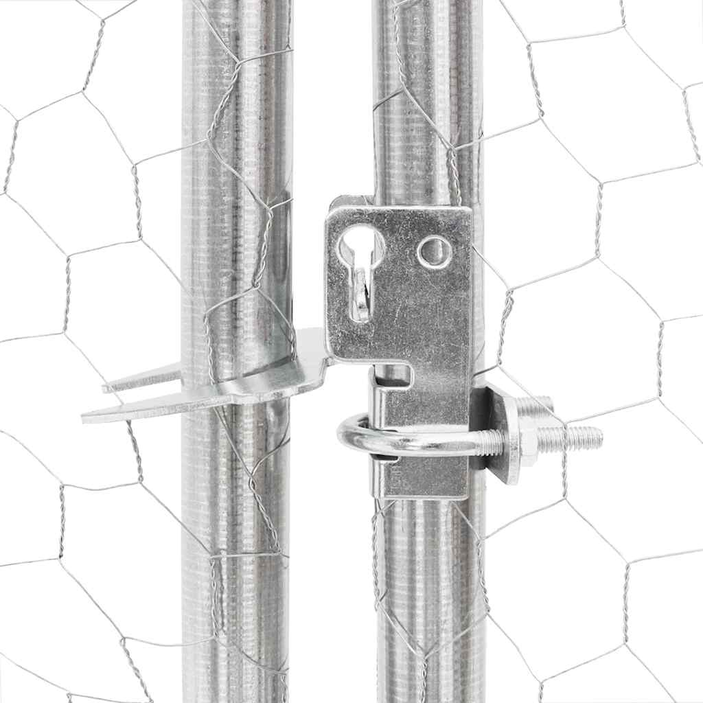 Chicken Run With Roof Galvanised Steel