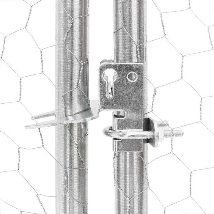 Chicken Run With Roof Galvanised Steel