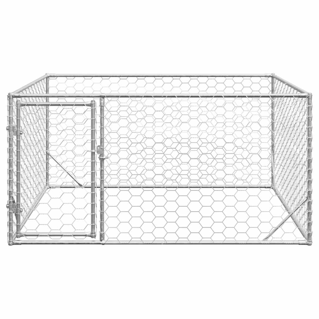 Outdoor Dog Kennel With Door Galvanised Steel