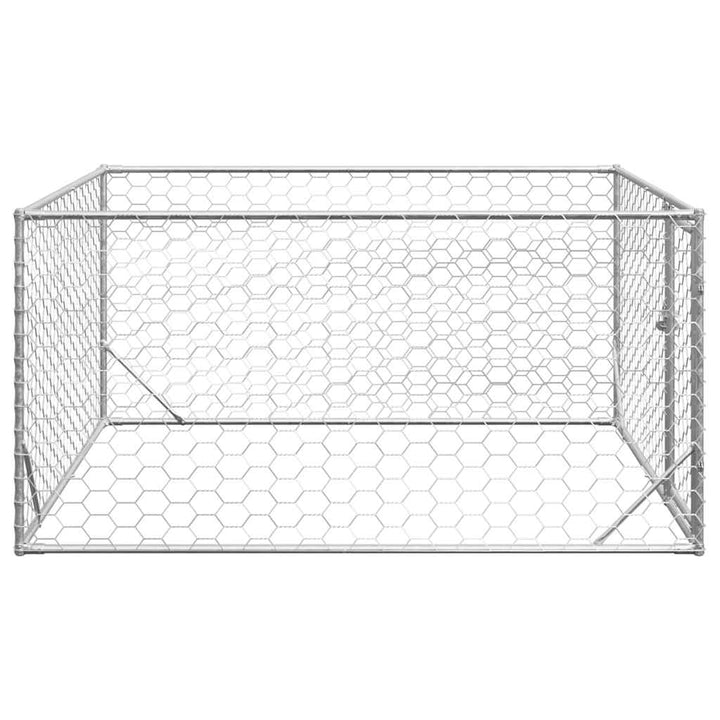 Outdoor Dog Kennel With Door Galvanised Steel