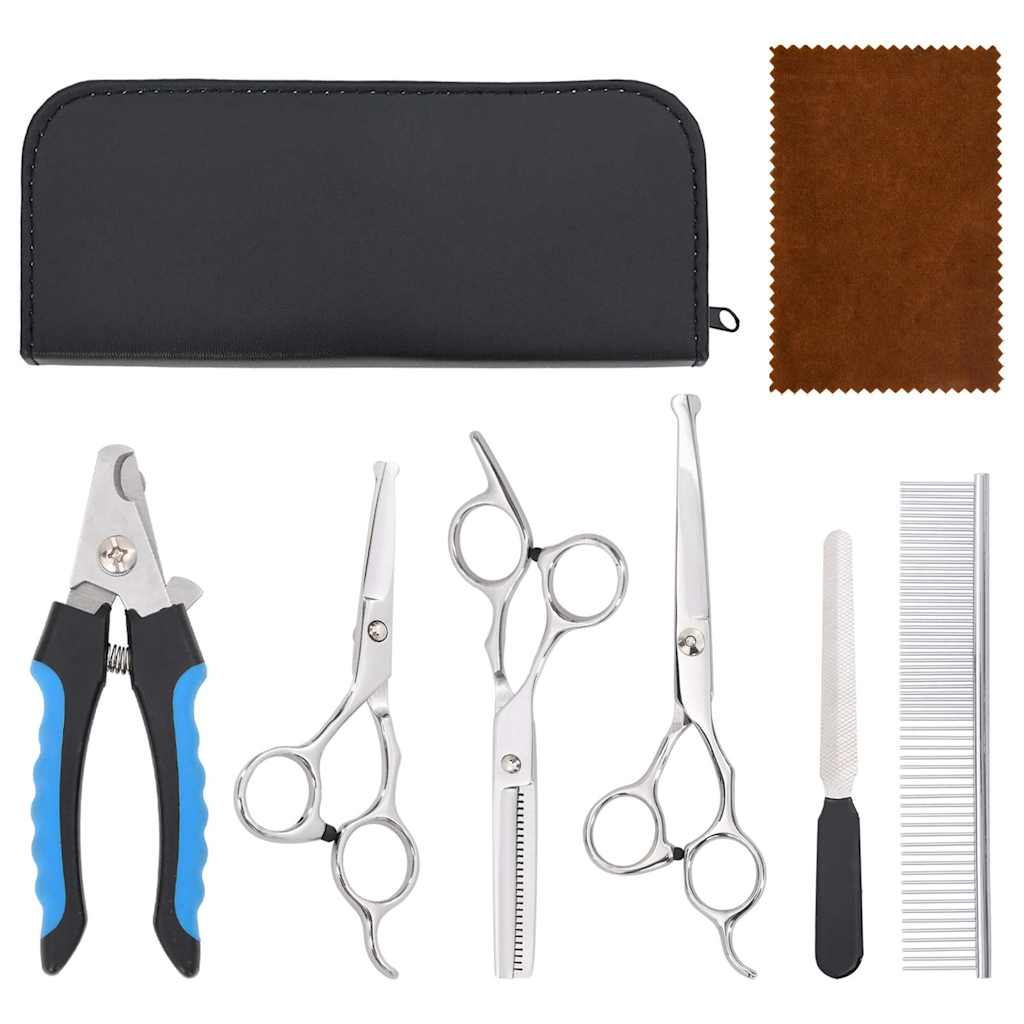 5 Piece Dog Grooming Scissors Set Stainless Steel