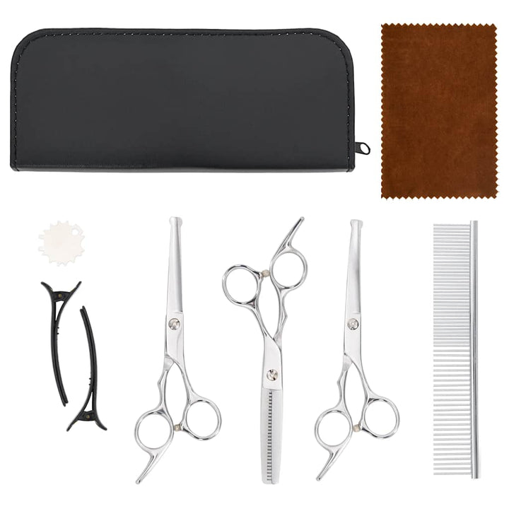 5 Piece Dog Grooming Scissors Set Stainless Steel