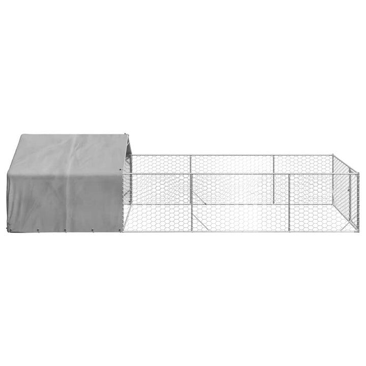 Outdoor Dog Kennel With Run Galvanised Steel