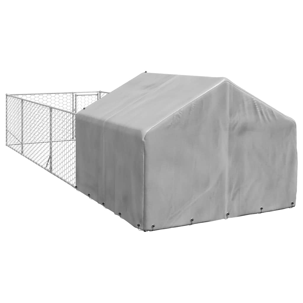 Outdoor Dog Kennel With Run Galvanised Steel