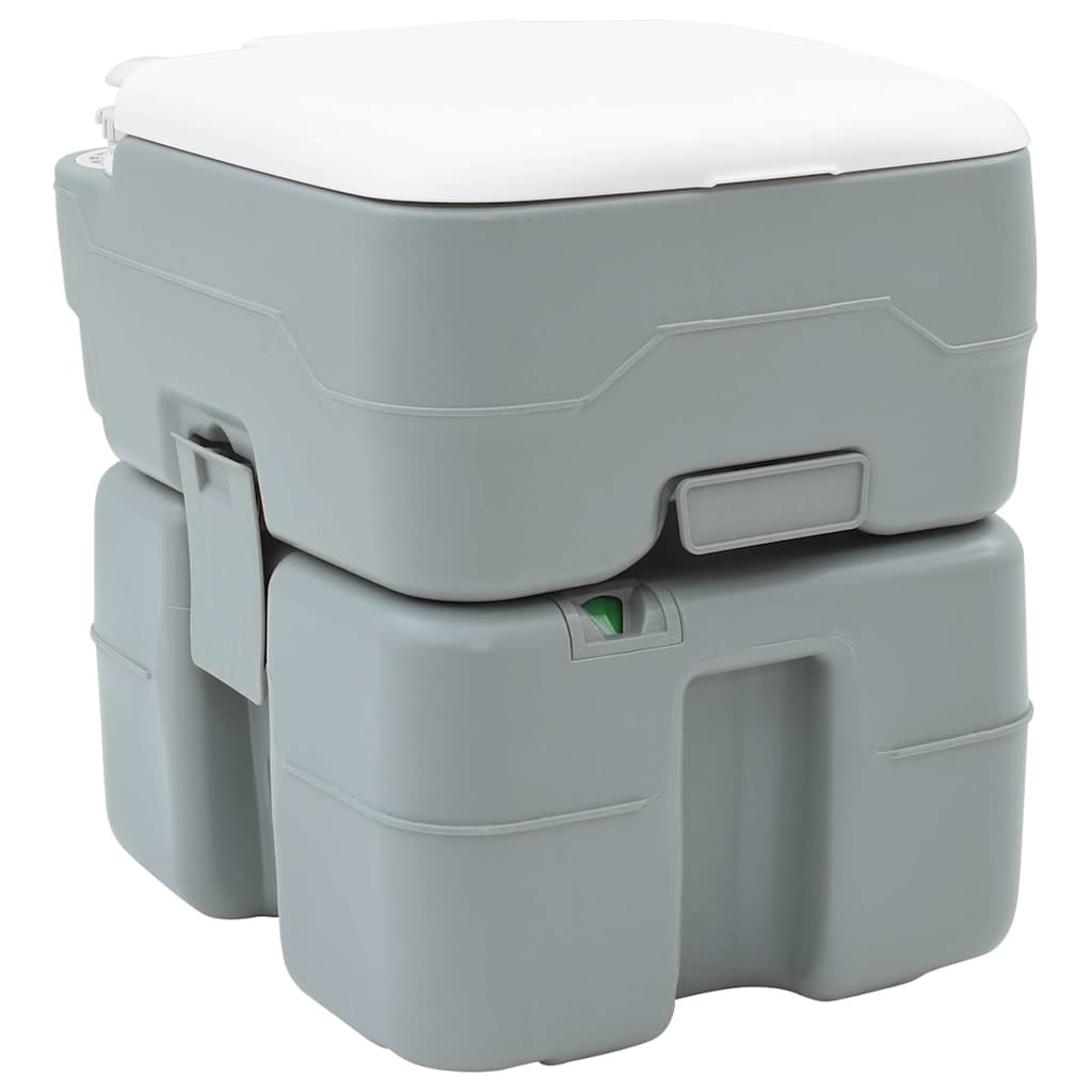 Camping Set 2 Pcs Grey 50.5 X 33 X 103 Cm Plastic