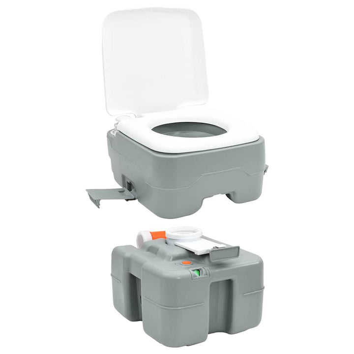 Camping Set 2 Pcs Grey 50.5 X 33 X 103 Cm Plastic