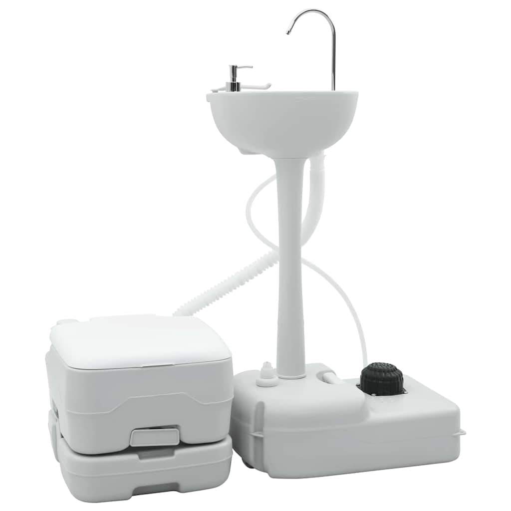 Camping Toilet 2 Pcs And White 50.5 X 33 X 103 Cm