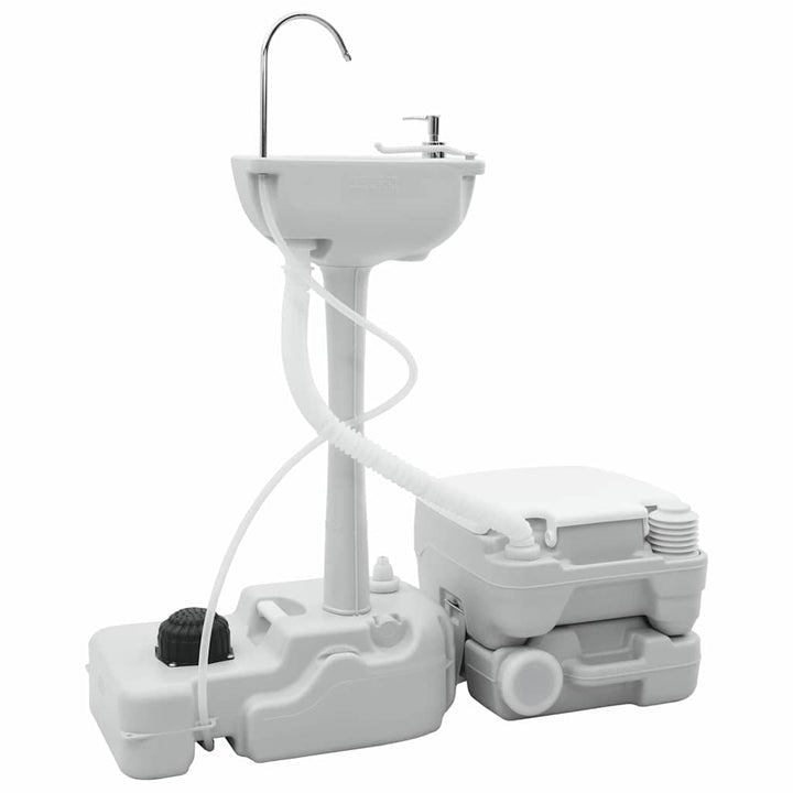 Camping Toilet 2 Pcs And White 50.5 X 33 X 103 Cm