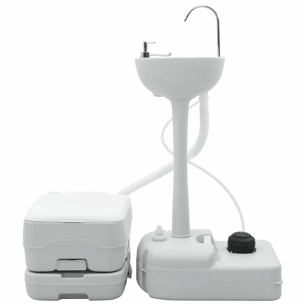 Camping Toilet 2 Pcs And White 50.5 X 33 X 103 Cm