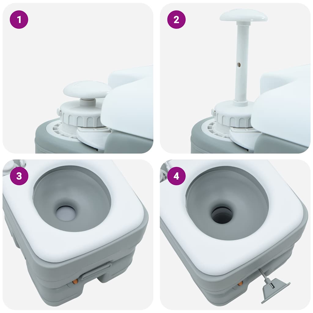 Portable Camping Toilet 41.5 X 36.5 X 37.5 Cm