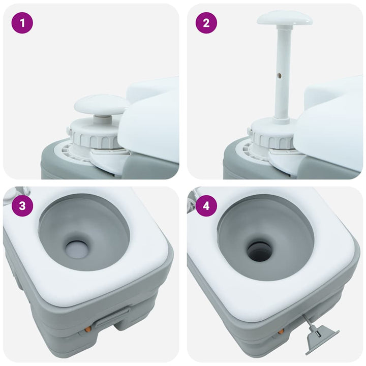 Portable Camping Toilet 41.5 X 36.5 X 37.5 Cm