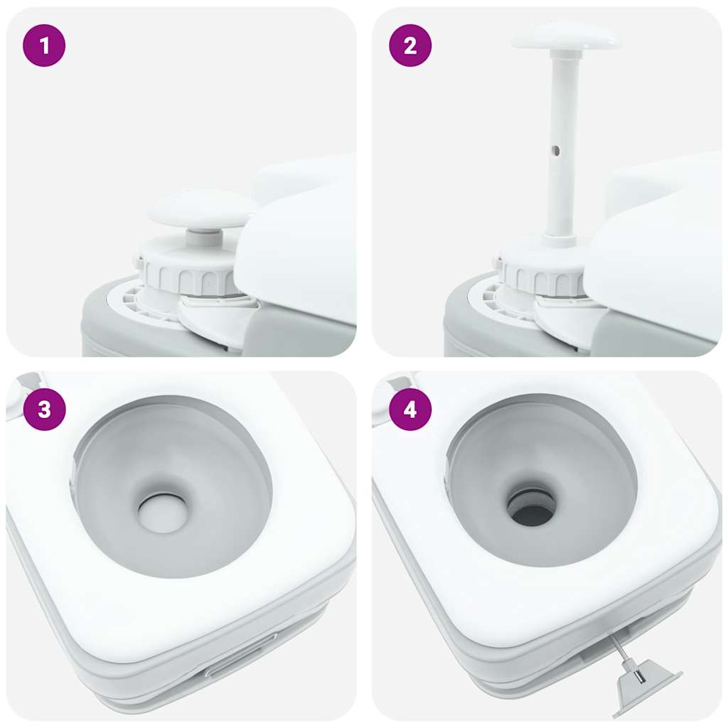 Portable Camping Toilet 41.5 X 36.5 X 30 Cm