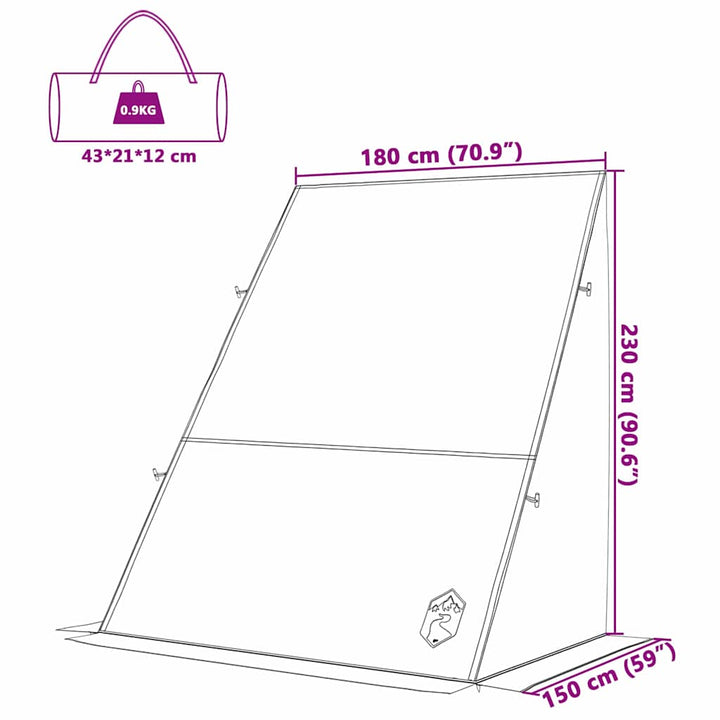 Water Resistant Tent 180 / 190 X 150 X 230 Cm