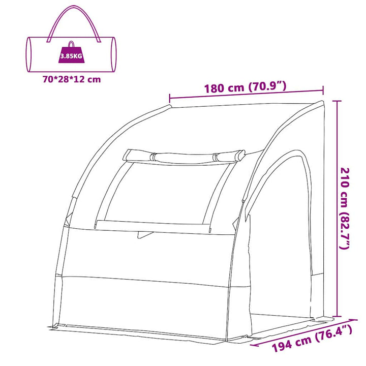 Tent With Roof Other And Black 194 X 180 X 210 Cm
