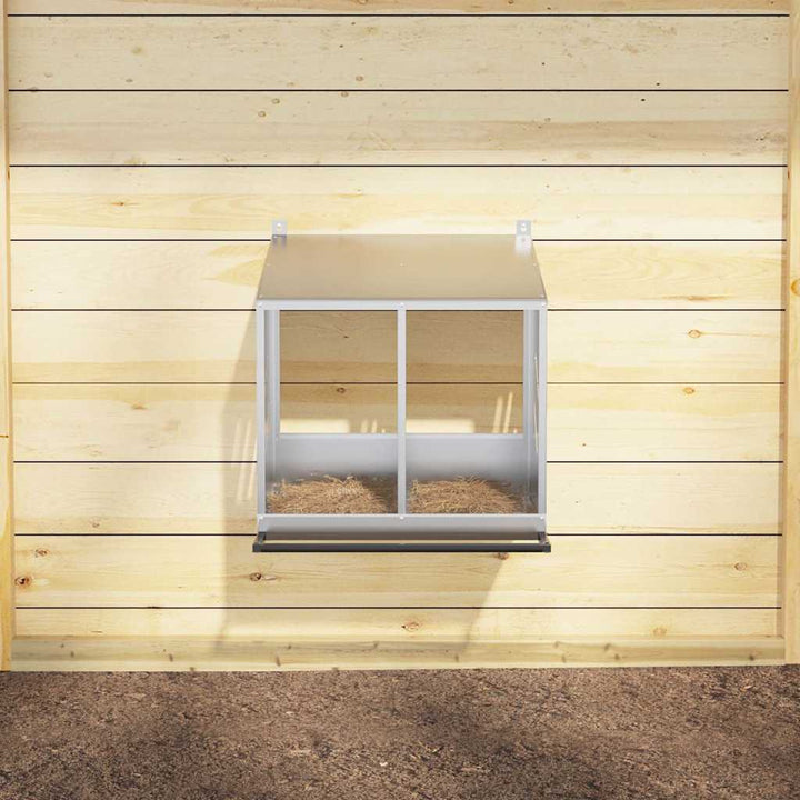 Chicken Nesting Box With 2 Compartments Metal