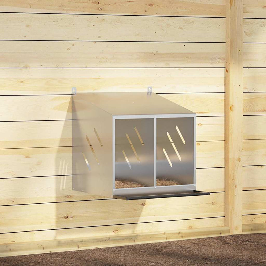 Chicken Nesting Box With 2 Compartments Metal