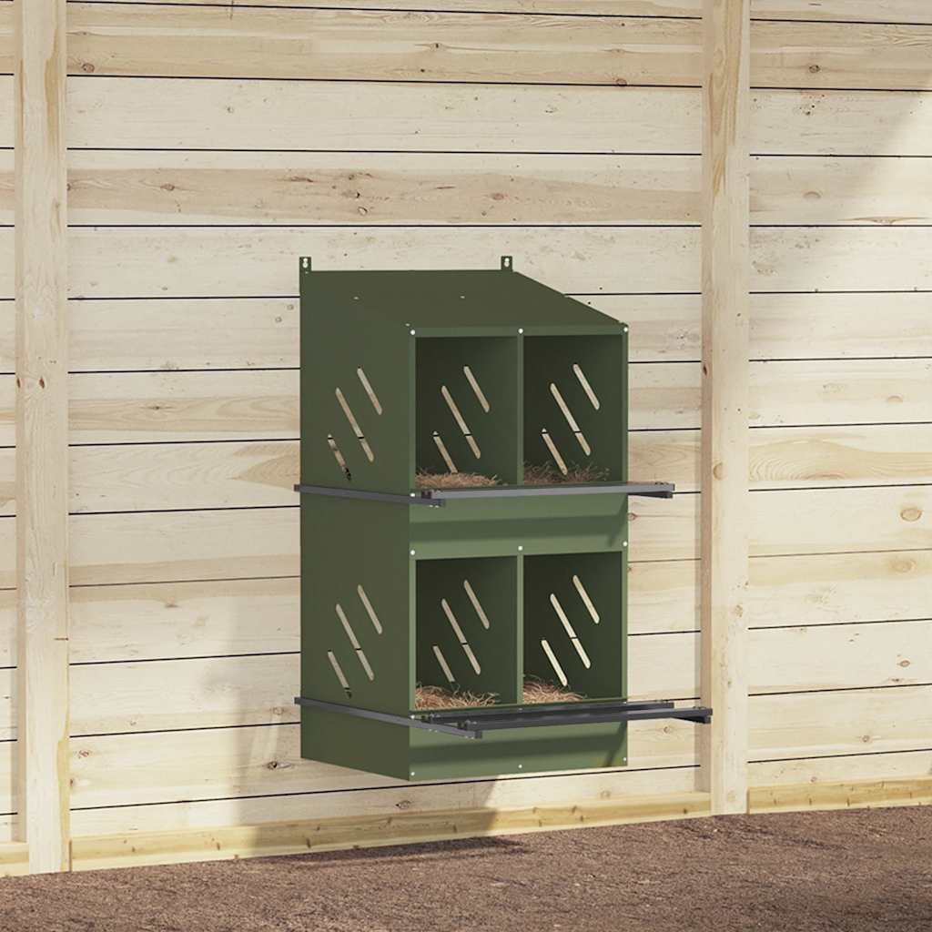 Chicken Nesting Box With 2 Compartments Metal