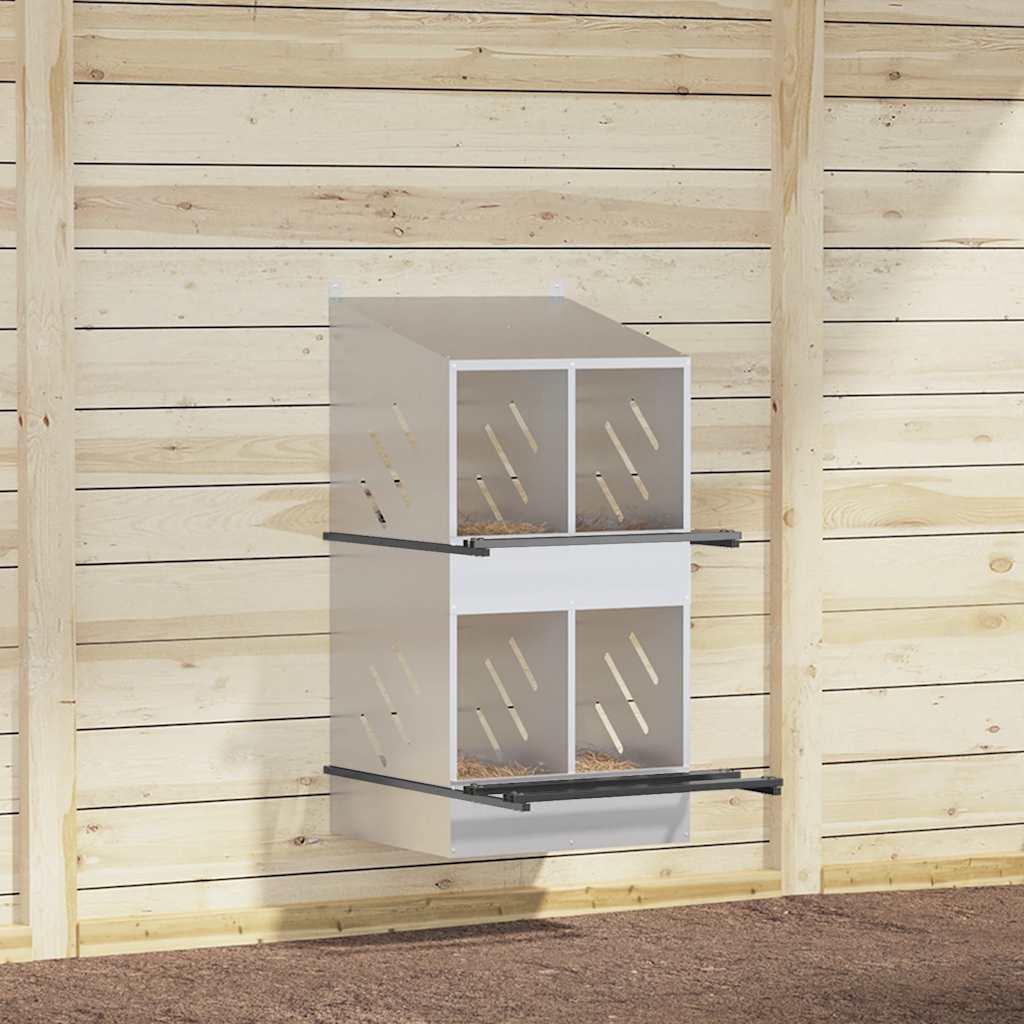 Chicken Nesting Box With 2 Compartments Metal