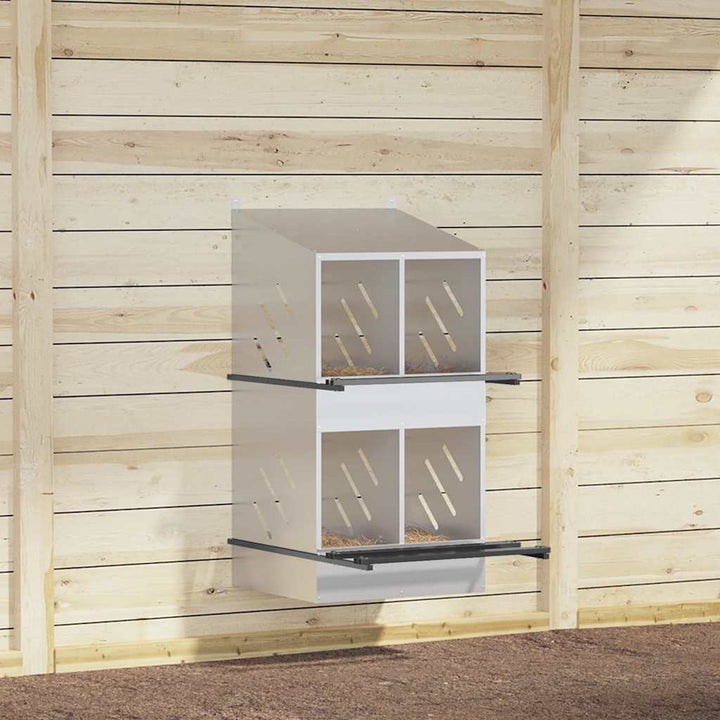 Chicken Nesting Box With 2 Compartments Metal