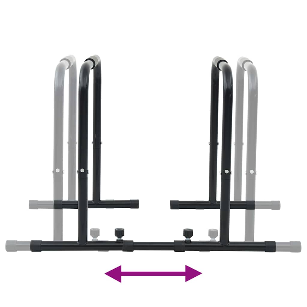 Dip Bar Manual Black 116 X 66 X 74.5 Cm Powder-Coated Steel