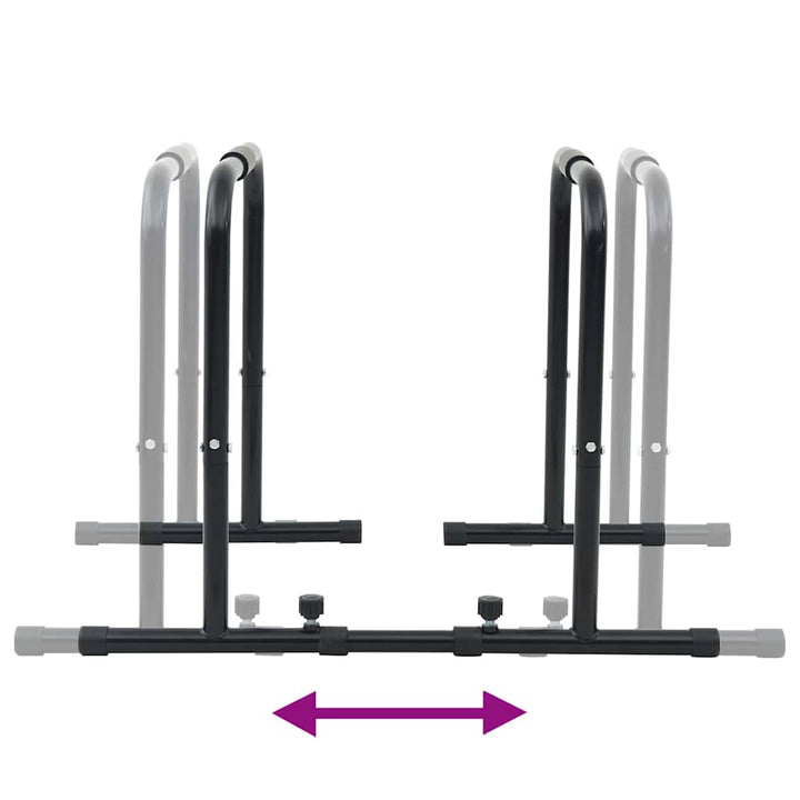 Dip Bar Manual Black 116 X 66 X 74.5 Cm Powder-Coated Steel