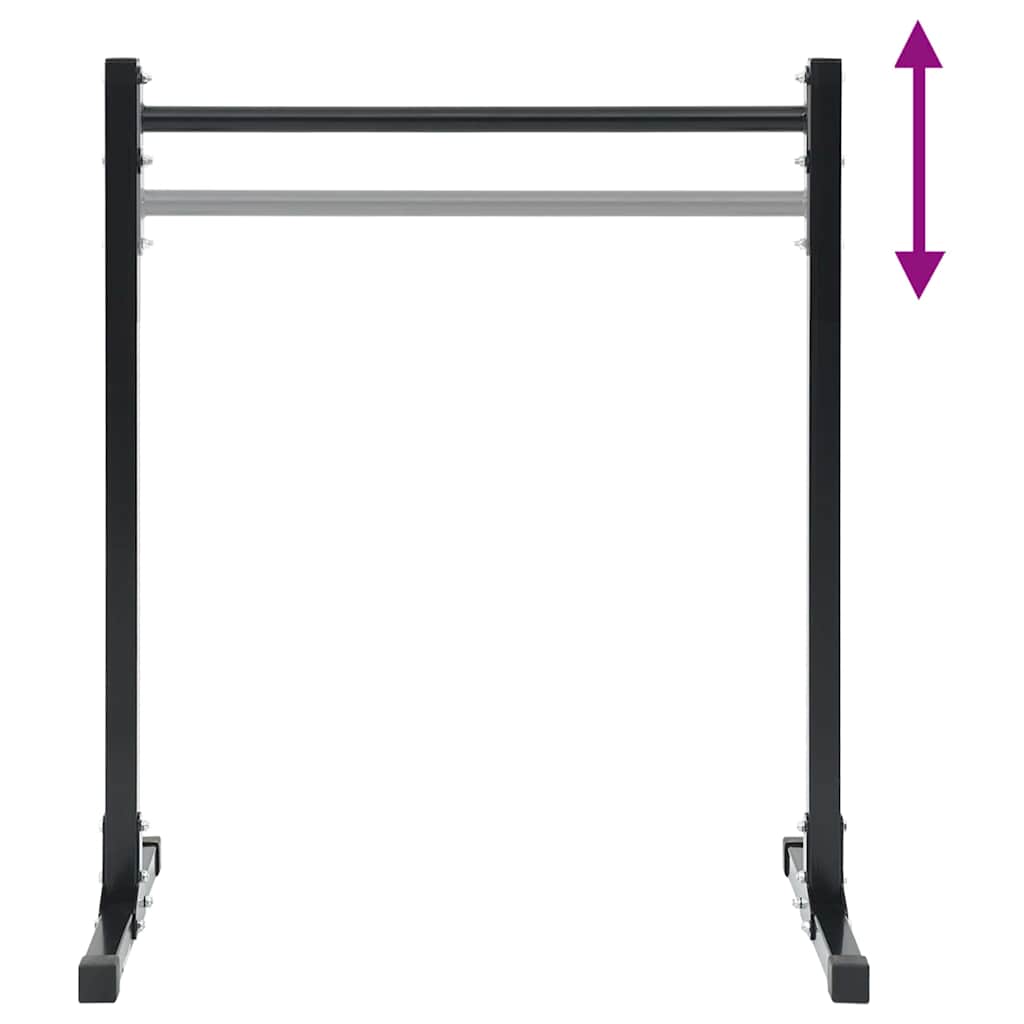 Dip Stations 2 Pcs Black 109 X 90 X 105 Cm Powder-Coated Steel