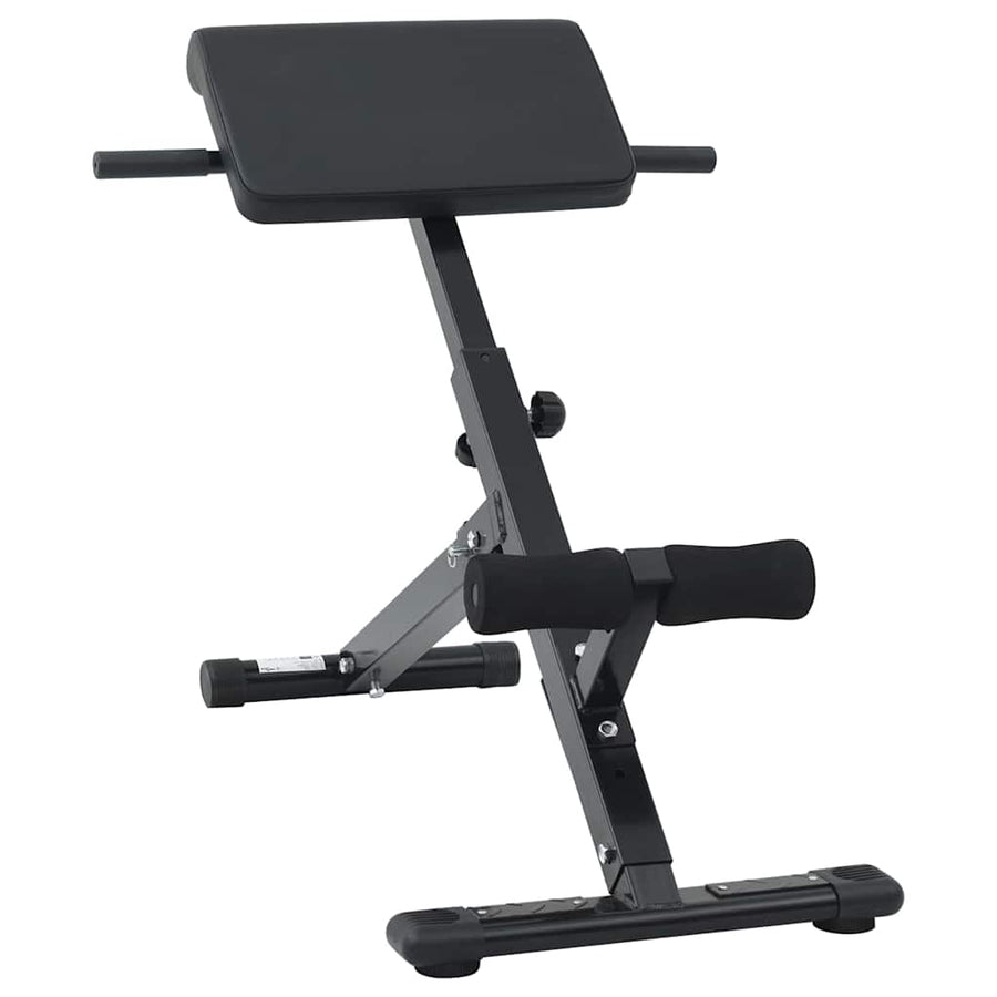 Hyperextension Bench Black 101 X 70 X 71 Cm Powder-Coated Steel